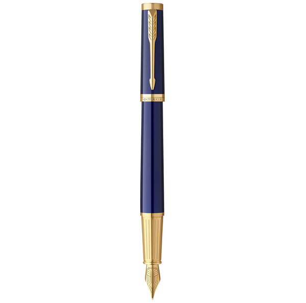 Stylo plume PARKER INGENUITY  Bleu  Finition dorée  Plume Fine  cartouche d'encre noire  coffret cadeau