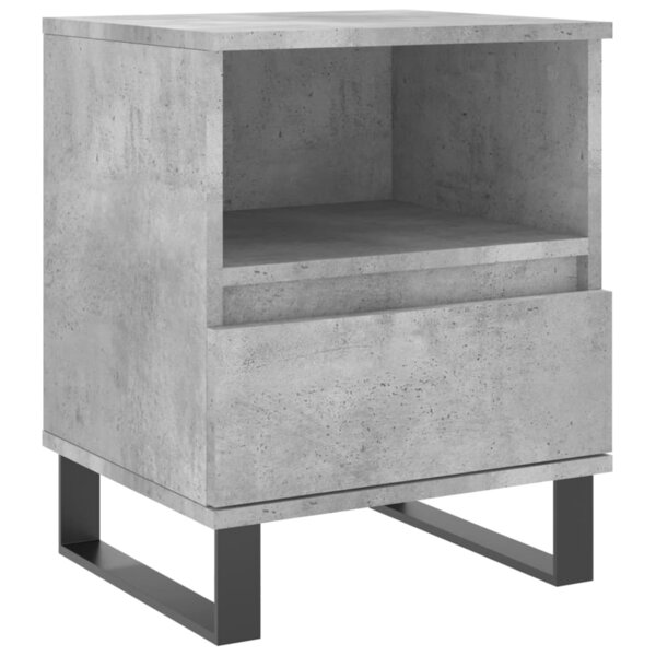 vidaXL Table de chevet gris béton 40x35x50 cm bois d’ingénierie