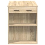 vidaXL Bureau avec tiroir et étagère chêne sonoma bois d'ingénierie