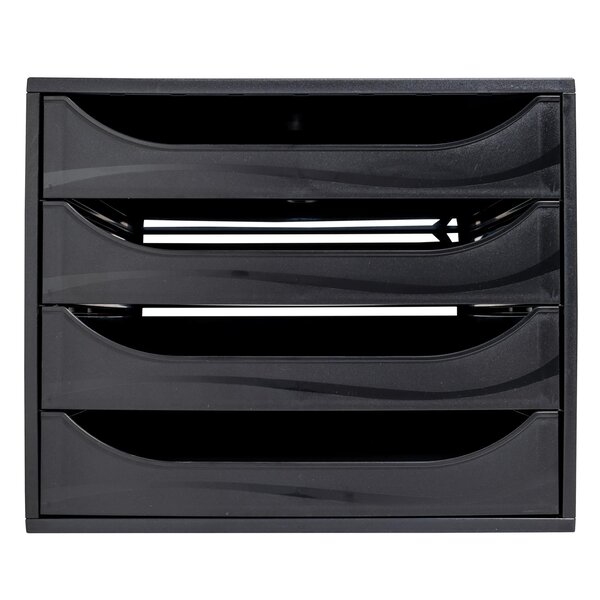 Module De Classement Ecobox Ecoblack 4 Tiroirs - Noir - Exacompta