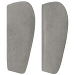 vidaXL Tête de lit avec oreilles Gris clair 183x23x78/88 cm Velours