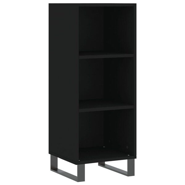 vidaXL Buffet noir 34 5x32 5x90 cm bois d'ingénierie