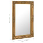 vidaXL Miroir mural style baroque 50x80 cm Doré