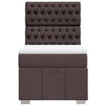 vidaXL Sommier à lattes de lit avec matelas Marron foncé 100x200 cm