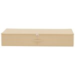 vidaXL Boîte de rangement 24 Pièces Crème 100 x 50 x 18 cm Tissu intissé