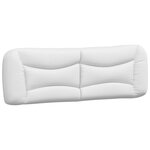 vidaXL Lit avec matelas blanc et noir 160x200 cm similicuir