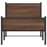 vidaXL Cadre de lit en métal sans matelas chêne marron 90x190 cm