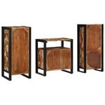 vidaXL Ensemble de mobilier de salle de bain avec étagère 3 Pièces