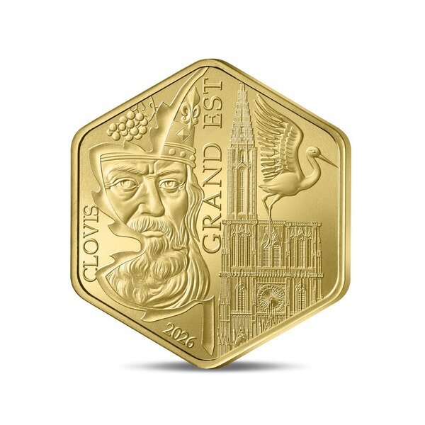 Collection des régions - Grand Est Monnaie de 500€ Or hexagonale