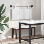vidaXL Tête de lit suspendue Blanc Tissu