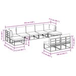 vidaXL Ensemble de canapé de jardin 9 Pièces Noir 353 x 141.5 x 71 cm