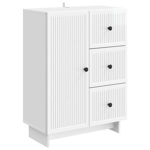 vidaXL Buffet Blanc brillant 66 x 34 5 x 90 cm Bois d'ingénierie