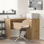 vidaXL Bureau d'angle 2 Pièces chêne artisanal 102 x 50 x 75 cm