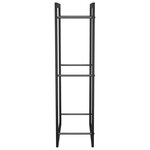 vidaXL Portant de bois de chauffage Noir mat 50x28x94 cm Acier