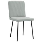 vidaXL Chaises à manger lot de 4 Gris clair Velours