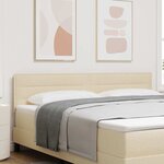 vidaXL Tête de lit avec tête de lit Crème 180 cm Cuir synthétique