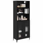 vidaXL Haut Armoire Chêne noir 69 5 x 34 x 180 cm Bois d'ingénierie
