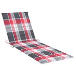 Vidaxl chaise longue 2 places avec coussin acacia solide et acier
