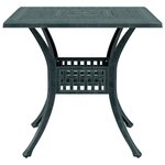 vidaXL Table de jardin vert 80x80x75 cm aluminium coulé