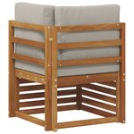 vidaXL Canapé d'angle extérieur Bois d'Acacia Massif Naturel