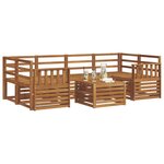 vidaXL Ensemble de canapés d'extérieur 7 Pièces Naturel