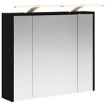 vidaXL Armoire Miroir de Salle de Bain Chêne noir 73 5 x 16 x 62 5 cm