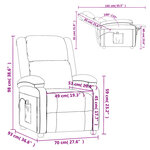 vidaXL Fauteuil inclinable électrique rouge bordeaux velours