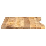 vidaXL Dessus de bureau avec courbe 90x50x2 5 cm manguier massif brut