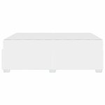 vidaXL Cadre de lit avec matelas Blanc 140 x 200 cm tissu