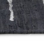 vidaXL Tapis Chindi Coton tissé à la main 160 x 230 cm Anthracite