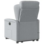 vidaXL Fauteuil inclinable de massage électrique Gris clair Tissu
