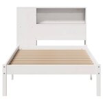vidaXL Lit bibliothèque sans matelas blanc 75x190cm bois de pin massif