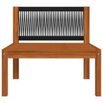 vidaXL Canapé de jardin 3 places avec coussin en bois d'acacia et corde
