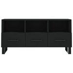 vidaXL Meuble TV noir 102x36x50 cm bois d'ingénierie