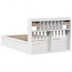 vidaXL Cadre de lit sans matelas blanc 140x200 cm bois de pin massif