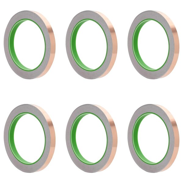 vidaXL Ruban en Cuivre Double Face 6 Pièces Cuivre 2000 x 1 cm Cuivre