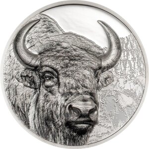 Pièce de monnaie en Argent 2000 Torog g 93.3 (3 oz) Millésime 2025 Wild Mongolia BISON (PRÉCOMMANDE)