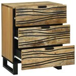 vidaXL Cabinet de chevet 50x33x60 cm Bois Massif Mangue