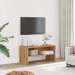 vidaXL Meuble TV chêne artisanal 80x40x40 cm bois d'ingénierie
