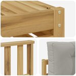 vidaXL Ensemble de canapés d'extérieur 6 Pièces Blanc et gris clair