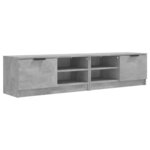 vidaXL Meubles TV 2 Pièces Gris béton 80x35x36 5 cm Bois d'ingénierie