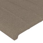 vidaXL Tête de lit à LED Taupe 200x5x118/128 cm Tissu