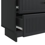 vidaXL Cabinet de chevet Noir 62 x 34 5 x 47 5 cm Bois d'ingénierie