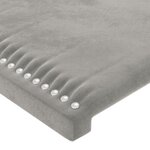 vidaXL Tête de lit à LED Gris clair 144x5x78/88 cm Velours
