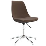 vidaXL Chaises pivotantes à manger lot de 2 marron tissu