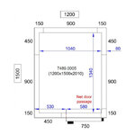 Chambre froide professionnelle - hauteur 2010 mm - combisteel -  - acier inoxydable1200 x 1500 2100x2100x2010mm