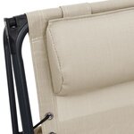 vidaXL Chaise pliable de terrasse Textilène Crème