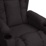 vidaXL Fauteuil électrique de massage Noir Similicuir
