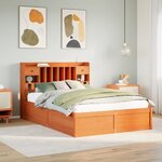 vidaXL Cadre de lit sans matelas cire marron 150x200cm bois pin massif