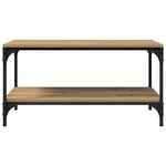 vidaXL Table basse chêne artisanal 80 x 50 x 40 cm Bois d'ingénierie
